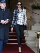 Nina Dobrev Leaving Ritz Hotel in Paris