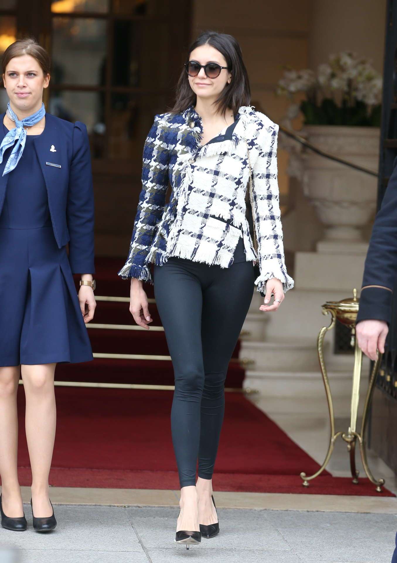 Nina Dobrev Leaving Ritz Hotel in Paris