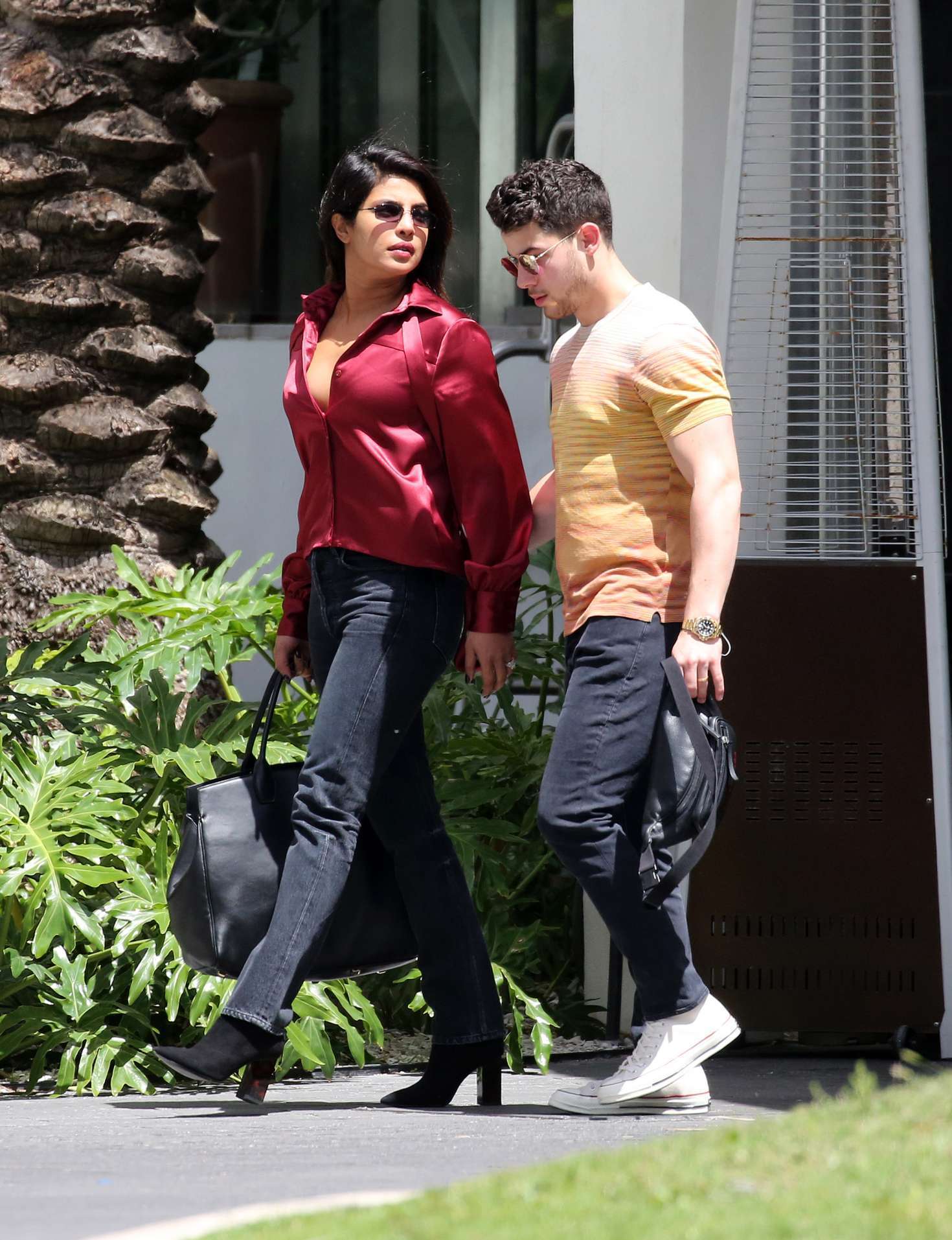 Priyanka Chopra and Nick Jonas Leaving their Hotel in Miami