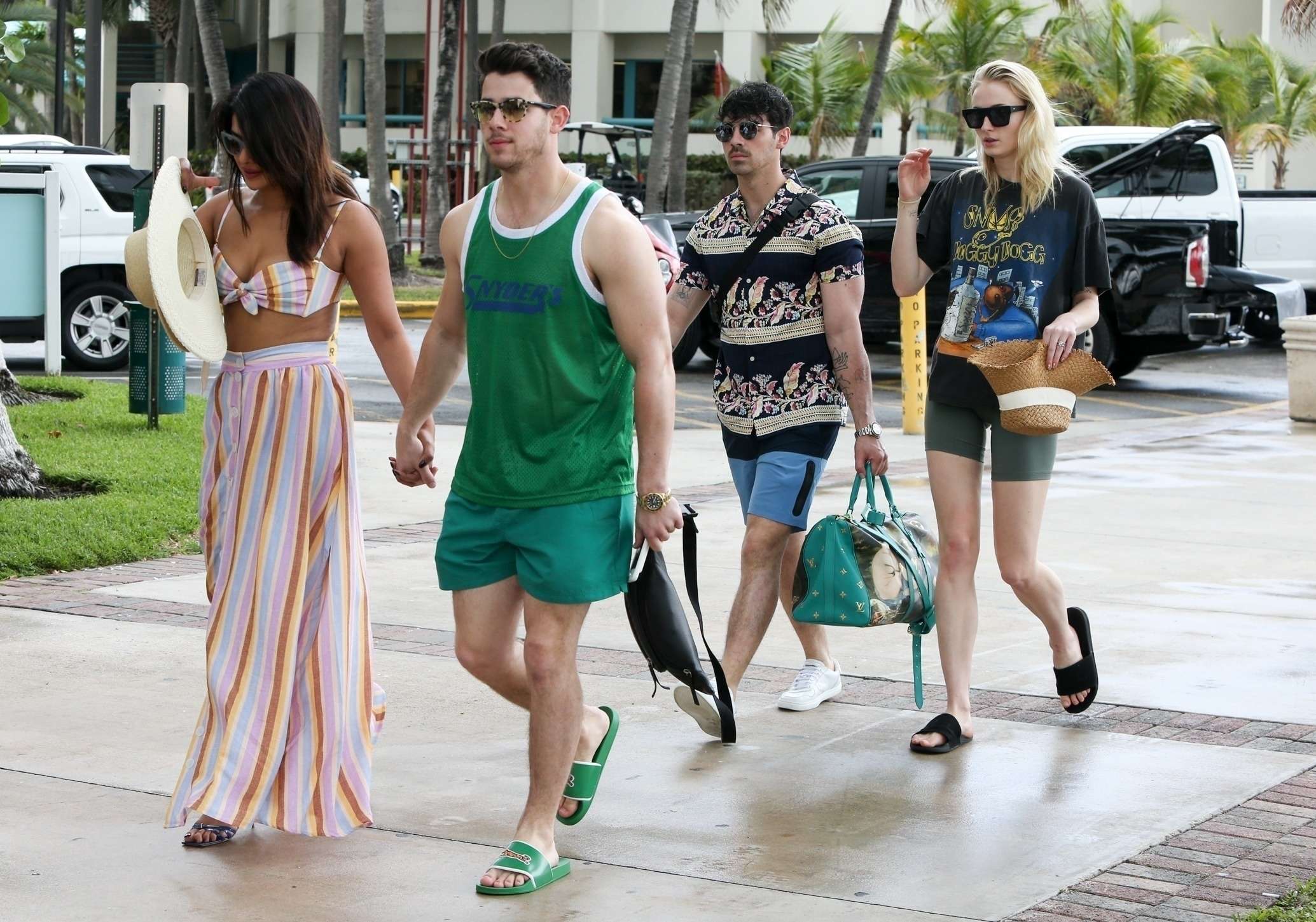 Priyanka Chopra and Sophie Turner Take a Boat Ride in Miami