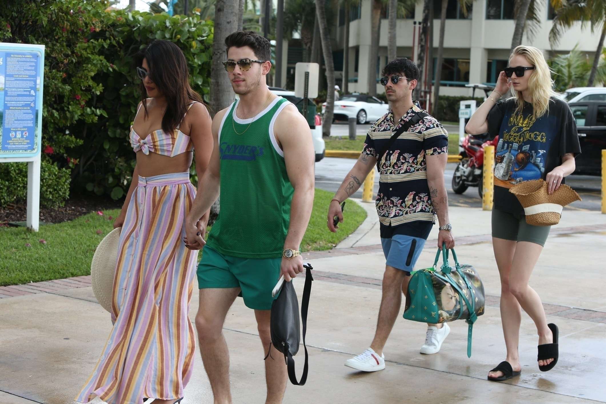 Nick and Joe Jonas take a boat ride with wives Priyanka Chopra and Sophie Turner