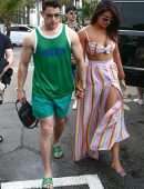 Priyanka Chopra and Sophie Turner Take a Boat Ride in Miami