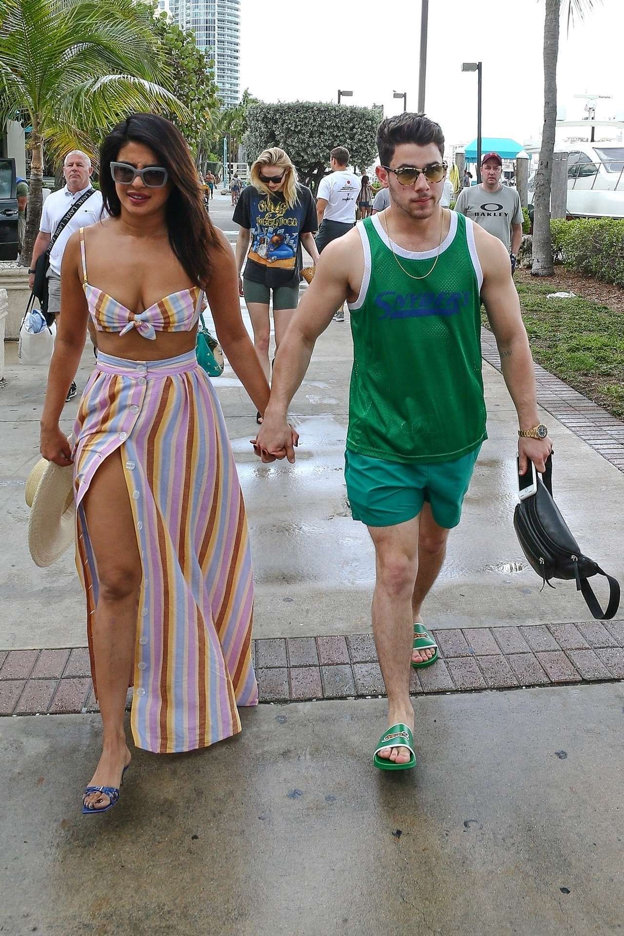 Priyanka Chopra and Sophie Turner Take a Boat Ride in Miami