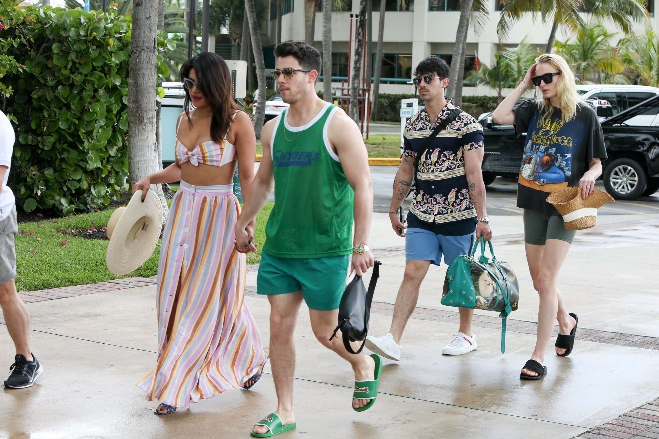 Priyanka Chopra and Sophie Turner Take a Boat Ride in Miami