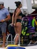 Priyanka Chopra in Swimsuit on Holiday in Miami Beach and Soaking in the Sun