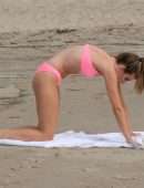 Rachel McCord in Bikini Practicing Yoga in Venice Beach