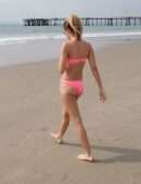 Rachel McCord in Bikini Practicing Yoga in Venice Beach