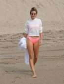 Rachel McCord in Bikini Practicing Yoga in Venice Beach