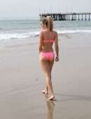 Rachel McCord in Bikini Practicing Yoga in Venice Beach