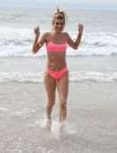 Rachel McCord in Bikini Practicing Yoga in Venice Beach