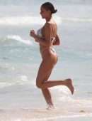 Sahara Ray in Bikini Wardrobe Malfunction on the Beach in Tulum