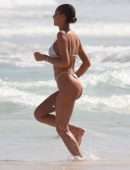 Sahara Ray in Bikini Wardrobe Malfunction on the Beach in Tulum