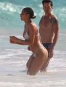 Sahara Ray in Bikini Wardrobe Malfunction on the Beach in Tulum