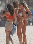 Sahara Ray in Bikini Wardrobe Malfunction on the Beach in Tulum