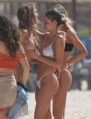 Sahara Ray in Bikini Wardrobe Malfunction on the Beach in Tulum