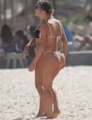 Sahara Ray in Bikini Wardrobe Malfunction on the Beach in Tulum