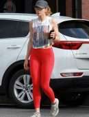 Shantel VanSanten Booty in Tights Out for Iced Coffee in Los Angeles
