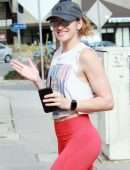 Shantel VanSanten Booty in Tights Out for Iced Coffee in Los Angeles