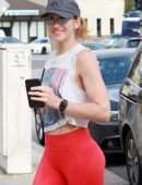 Shantel VanSanten Booty in Tights Out for Iced Coffee in Los Angeles