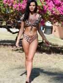 Shelby Tribble in Leopard Print Bikini Photoshoot in Thailand