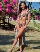 Shelby Tribble in Leopard Print Bikini Photoshoot in Thailand