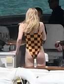 Sophie Turner in Swimsuit on a Boat in Miami
