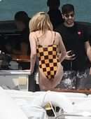 Sophie Turner in Swimsuit on a Boat in Miami