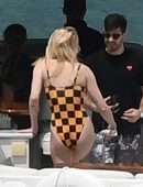 Sophie Turner in Swimsuit on a Boat in Miami