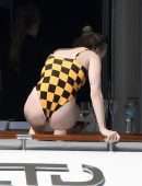 Sophie Turner in Swimsuit on a Boat in Miami