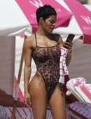 Teyana Taylor in Swimsuit at a Beach in Miami
