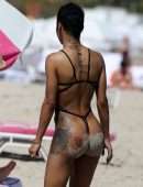 Teyana Taylor in Swimsuit at a Beach in Miami