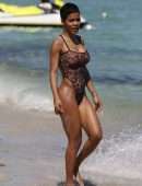 Teyana Taylor in Swimsuit at a Beach in Miami