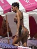 Teyana Taylor in Swimsuit at a Beach in Miami
