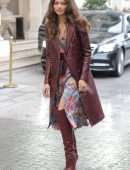 Zendaya Coleman in Leather Coat, Leaving her Hotel in Paris