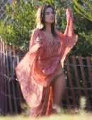 Alessandra Ambrosio Upskirt Photoshoot Out in Santa Monica