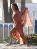 Alessandra Ambrosio Upskirt Photoshoot Out in Santa Monica