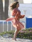 Alessandra Ambrosio Upskirt Photoshoot Out in Santa Monica