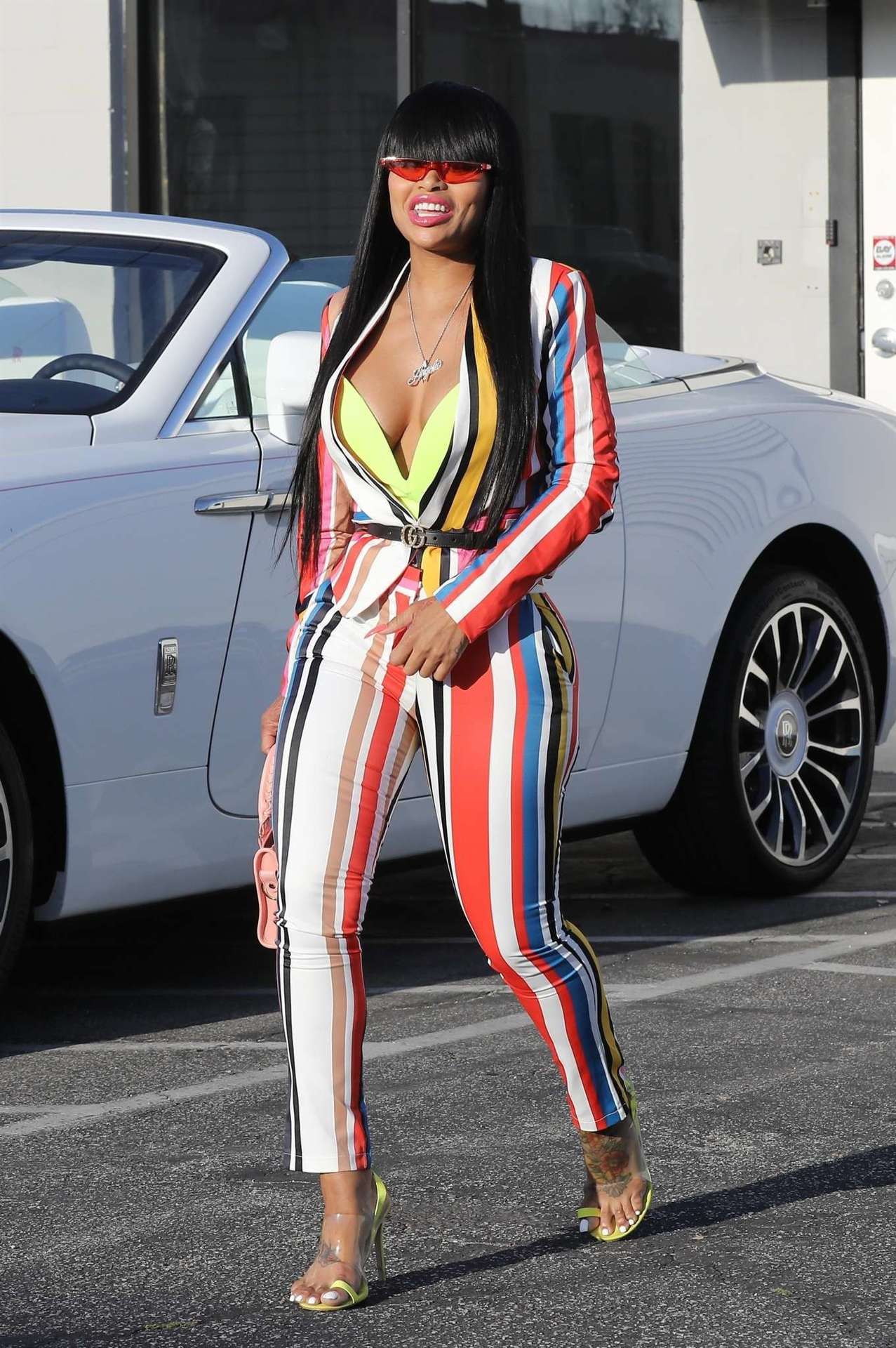 Blac Chyna Arrive at a Studio in Burbank