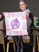 Brie Larson at Press Conference for Marvel Studios' 'Avengers: Endgame' Premiere in Seoul