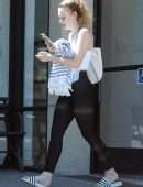 Dakota Fanning Leaving a Gym in Los Angeles