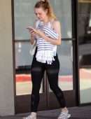 Dakota Fanning Leaving a Gym in Los Angeles