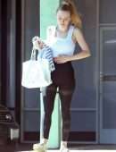 Dakota Fanning Leaving a Gym in Los Angeles