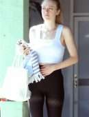 Dakota Fanning Leaving a Gym in Los Angeles