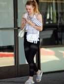 Dakota Fanning Leaving a Gym in Los Angeles