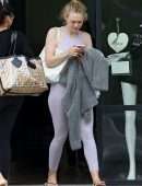 Dakota Fanning Booty, Leaving a Workout in Los Angeles