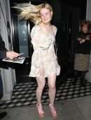 Elle Fanning at Craig's Restaurant in West Hollywood