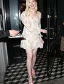Elle Fanning at Craig's Restaurant in West Hollywood