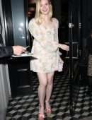 Elle Fanning at Craig's Restaurant in West Hollywood