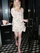 Elle Fanning at Craig's Restaurant in West Hollywood