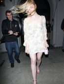 Elle Fanning at Craig's Restaurant in West Hollywood